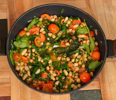 Braised Legumes In cherry Tomatoes