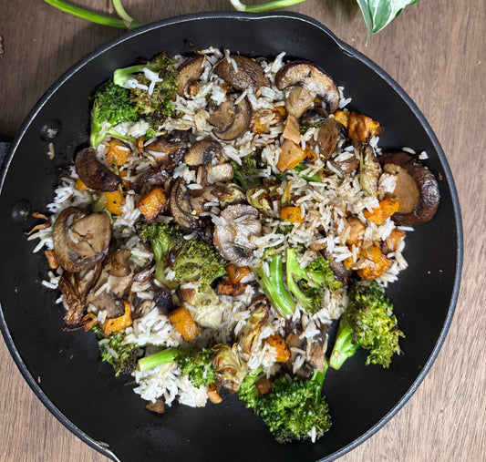 Ginger Lemon Roasted Veggie Bowl