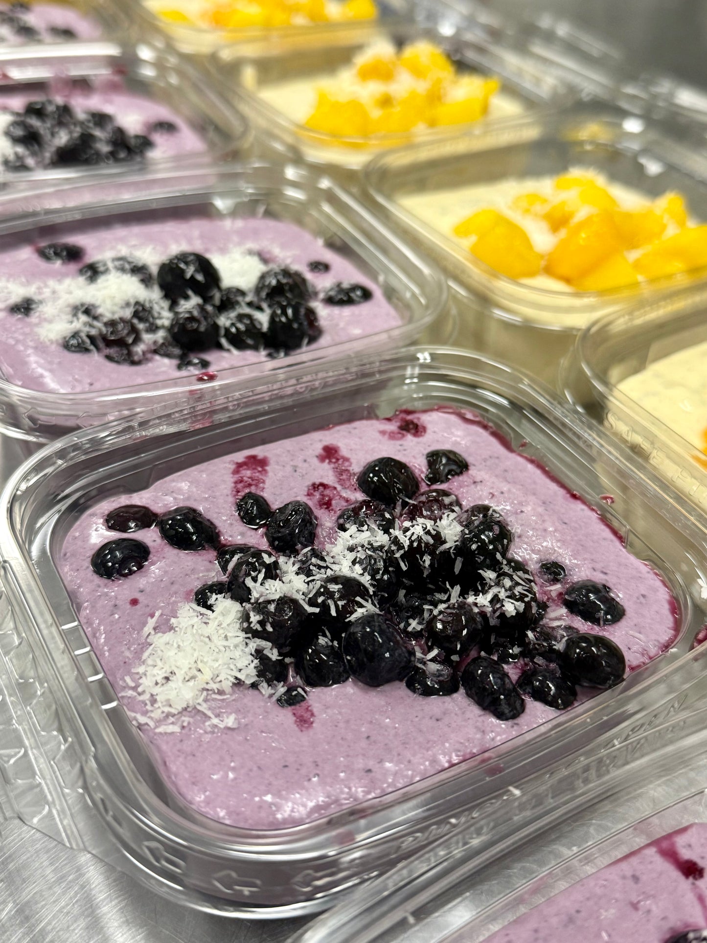 Blueberry Greek Yogurt Pudding