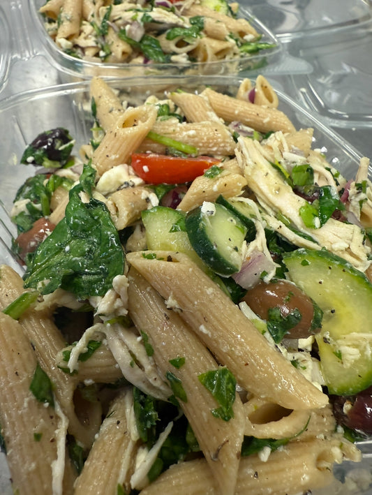 Greek Chicken Pasta Salad