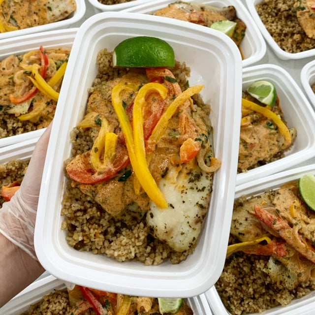 Balance-Tilapia en CoCo con Trigo y Guandules