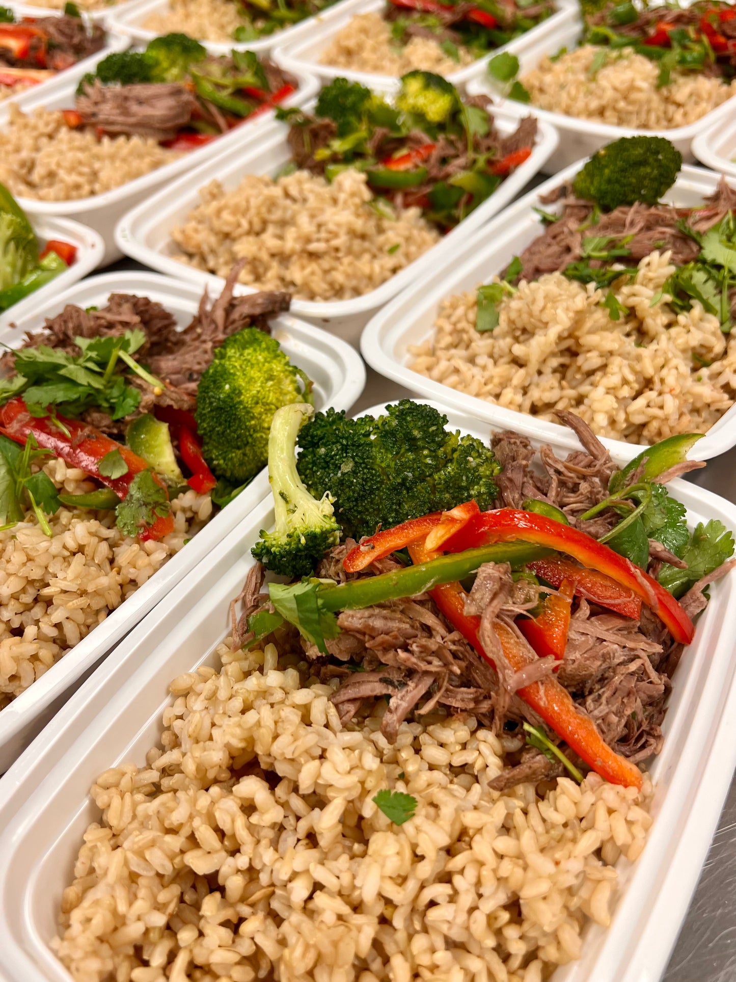 Beef & Peppers with Brown Rice and Veggies