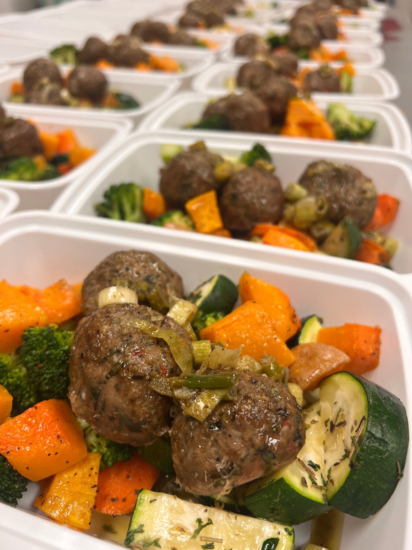 Gluten Free-Turkey & Spinach Meatballs & Sweet Potatoes