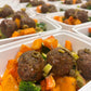Gluten Free-Turkey & Spinach Meatballs & Sweet Potatoes